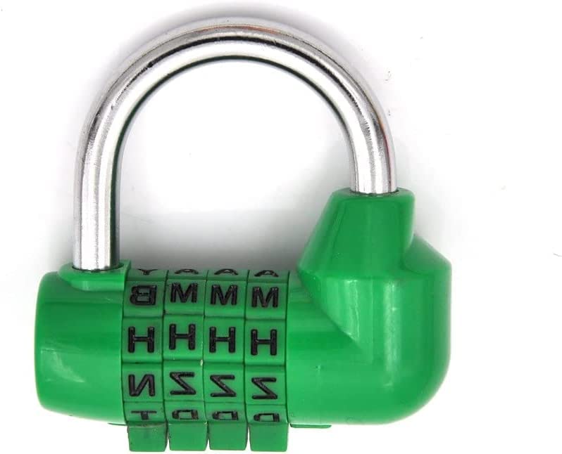 Zahlenkombination Vorhängeschlösser Türschloss 4 Ziffern Buchstabenkombination Reisesicherheitscode Schloss Tagebuch Passwort Vorhängeschloss Gepäcksicherheit Vorhängeschloss (Color : A) ( Color : A )