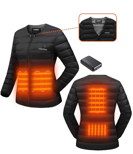 HEWINZE Veste Chauffante Femme/Homme avec Batterie Incluse 10000m...