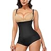 RDSIANE-womens-shapewear-bodysuit-Latex-Waist-Trainer-Full-Body-Shaper-Zipper-Tummy-Control-Corset-Stomach-Body-Girdles RDSIANE Shapewear Bodysuit for Women Latex Waist Trainer Full Body Shaper Zipper Tummy Control Corset Stomach Body Slimming Girdles (Black, Medium)