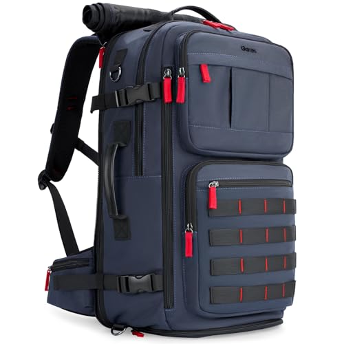 Gonex Reisrucksack 40L–45L, Große Handgepäck Duffel Bag aus Nylon, 3-in-1 Umhängetasche & Laptoprucksack für Damen & Herren, Leicht & Strapazierfähig für Arbeit und Reisen (Blau)