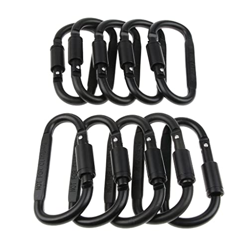 LOOM TREE® 10Pcs Aluminum Carabiner Clip Snap Hook Spring Lo...