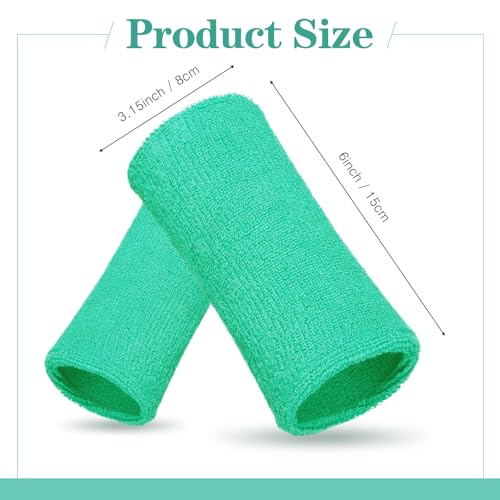 Image of WILLBOND 6 Inch Wrist Sweat Bands for Men Women Tennis Elastic Athletic Long Sweatband Wrist Absorbent for Basketball Tennis Running Outdoor Activity