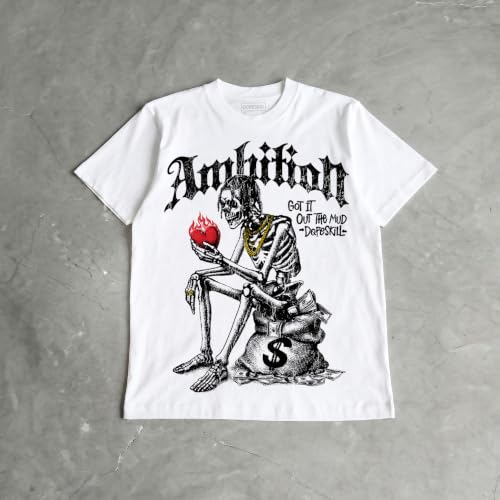 Image of DopeSkill Graphic Tee Streetwear Hip Hop Hypebeast Street Style Unisex T-Shirt Sneaker Colour Matching Shirts Horror Skeleton