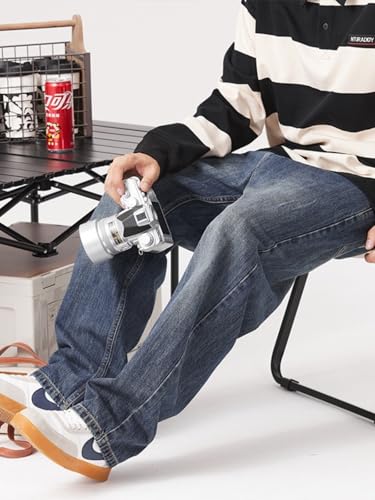 Jeans Pants Trousers Denim Loose and Comfortable Wide Leg Men's Washed Blue Hanging Casual Long Versatile Style2