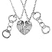 MJARTORIA Split Valentine Heart Partners in Crime Engraved Friendship Necklaces Set of 2 (silver color2)