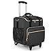 LUXJA Rolling Teacher Bag with Laptop Compartment and Detachable Dolly, Multifunctional Rolling Teacher Tote Bag (Patent Pending), Black