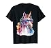 Cute Unicorn wearing Sunglasses Funny Graphic T-Shirt