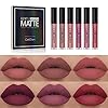 6-Pcs-Matte-Liquid-Lipstick-Set-Long-Lasting-Velvety-Durable-Nude-Liquid-lipstick-High-Pigmented-Waterproof-Lip-Gloss-Kit 6 Pcs Matte Liquid Lipstick Set, Long Lasting Velvety Durable Nude Liquid lipstick High Pigmented Waterproof Lip Gloss Kit