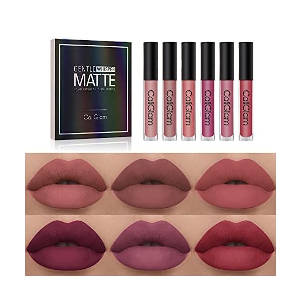 6-Pcs-Matte-Liquid-Lipstick-Set-Long-Lasting-Velvety-Durable-Nude-Liquid-lipstick-High-Pigmented-Waterproof-Lip-Gloss-Kit 6 Pcs Matte Liquid Lipstick Set, Long Lasting Velvety Durable Nude Liquid lipstick High Pigmented Waterproof Lip Gloss Kit