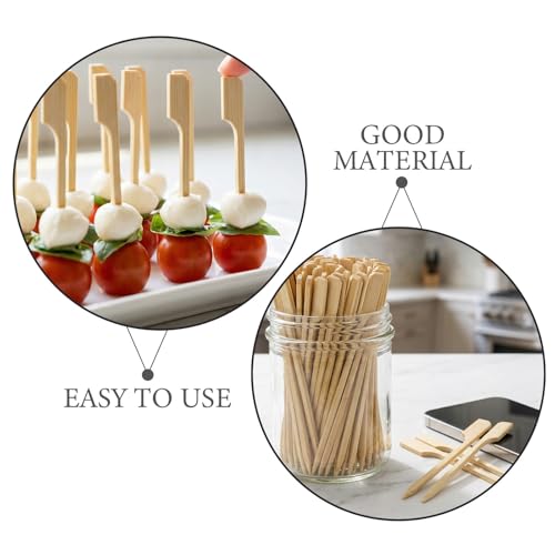 Palillos para aperitivos con diseño plano y superficie lisa en pack de 400 4