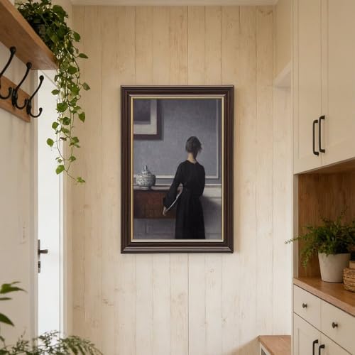 Impression sur toile Wilhelm Hammershoi avec cadre 20x30 cm - 6