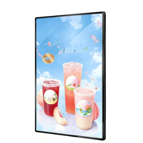 Cadre lumineux LED pour affiche de restaurant et menu mural rétroéclairé en salle