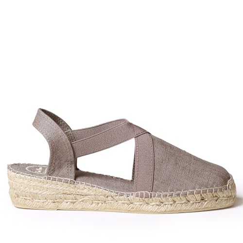 Image of Toni Pons - VERONA - Women's flat vegan espadrilles with elastics