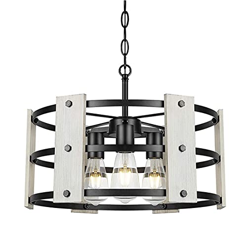 Suspension rustique avec chaîne réglable pour îlot de cuisine