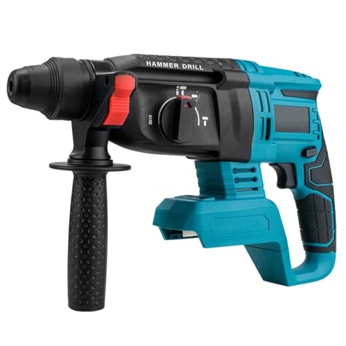 UieoKakeh Taladro Percutor Eléctrico Sin Escobillas de 14 Mm, Multifuncional, Inalámbrico, Recargable, para Batería de 18 V.