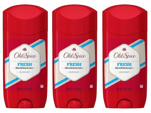 Old Spice High Endurance, Long Lasting, Fresh Scent Men's Deodorant - 3 Oz (Pack of 3) by Procter & Gamble - Used condition - CA$18.05