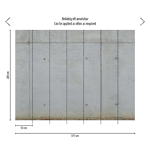 Papier peint béton gris mural grand format 2,80 x 3,71 m pour décoration intérieure moderne - 5