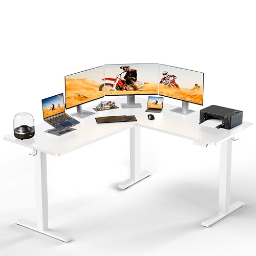 ErGear Elektrisch Höhenverstellbarer Schreibtisch L Form 160 x...