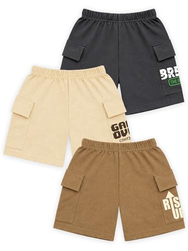 Kuchipoo Store Kuchipoo Boys Multicolor Cotton Shorts, Pack of 3 - Image 2
