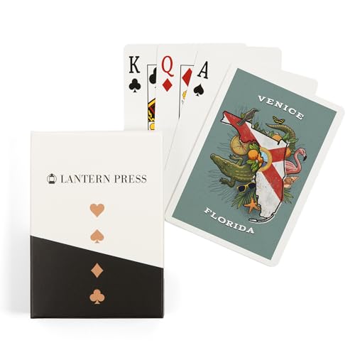 Lantern Press Venice Florida State Treasure Trove Baraja poker