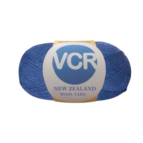 Image of VCR Royal Blue Chunky Wool Yarn, 100 Grams, Hank, 196 Meters, 100% New Zealand Wool Knitting Yarn, Soft Crosia Thread Suitable for Baby Blankets & Booties Pack of 1