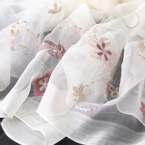Silk Wool Scarf Elegant Soft Scarf Shawls and Wraps for Weddings Embroidered silk scarf Shade Scarves for Women4