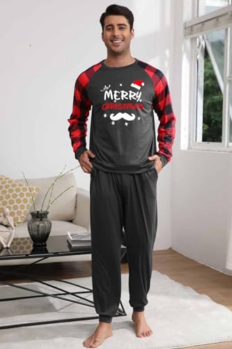 Couples Matching Christmas Pajamas Sets 2024 Christmas Pjs for Men & Women Printed Sleepwear with Pockets2