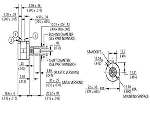 Potentiomètre de précision bobiné 202L 2K ohm haute régularité