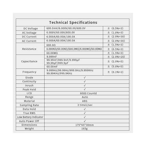 Pinza Amperimétrica Digital, Pinza Amperimétrica Pequeña AC-DC ZT-QS7 de Alta Precisión para Voltaje Resistencia Diagnóstico Automotriz miniatura 6