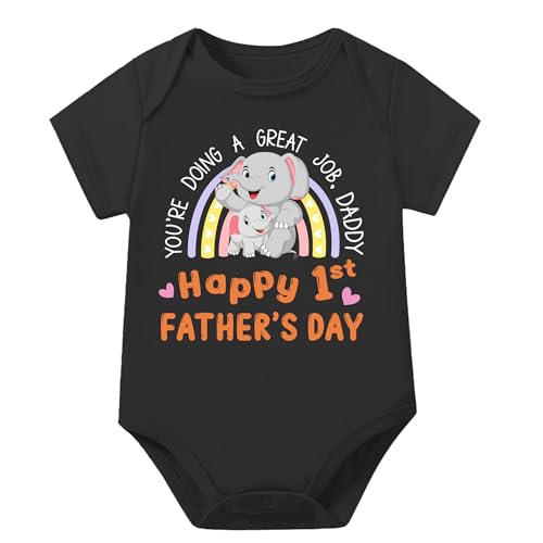Image of Lillypupp Happy First Father'S Day Newborn Baby Clothes For Boy Girl. Baby Romper For Fathers Day Gift For New Daddy Father Dad Husband.