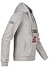 Geographical Norway Gymclass Men - Hoodie for Men Kangaroo Pocket Zip UK - Sweatshirt Logo Pullover Hoody Warm Long Sleeve - Jumpers men's Spring Summer Autumn Winter (Light Grey XXL) #4