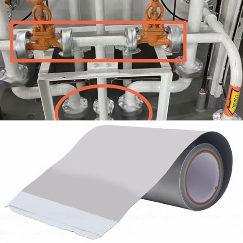 Cinta anti salpicaduras ignífuga de aluminio 250mm para protección de válvulas y tuberías 5
