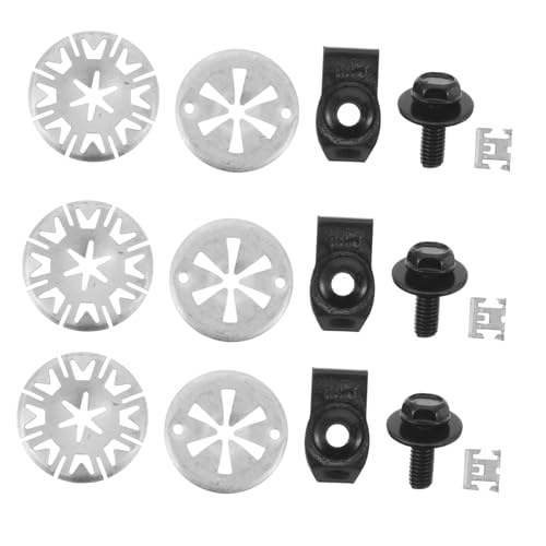 Clips metálicos PRETYZOOM de repuesto para bajos de coche y protección térmica (80 piezas)