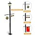 3Pcs Lamp Post Cross Arm Replacement 22in Galvanized Metal Lamppost Cross Bar with Ball End Outdoor Lamp Post Parts for Hanging Flower Basket, Sign, Banner, Long Arm