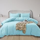 Elegant Comfort Luxury 3-Piece Duvet Cover Set - 1500 Premium Hotel Quality Microfiber Hotel Collection - Comforter Cover with Button Closure and Shams, King/California King, Aqua