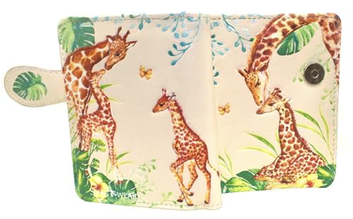 Shag Wear Giraffe Tower Small Animal Wallet for Women and Teen Girls Vegan Faux Leather 4.5