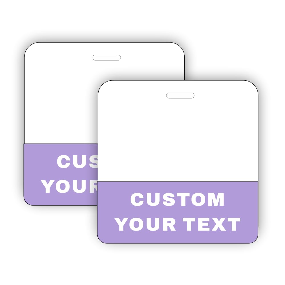 Custom Badge Buddy 3.3x3.3in - Horizontal - PVC Material Durable and Anti-Scratch Waterproof - Great for Medical Nurse, Doctor, Student, Staff -