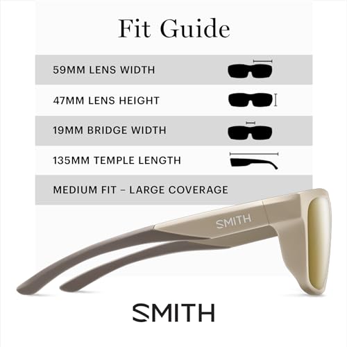 Image of SMITH Barra Sunglasses with ChromaPop Lens Technology - Polarized Performance Sports Active Sunglasses - For Men & Women