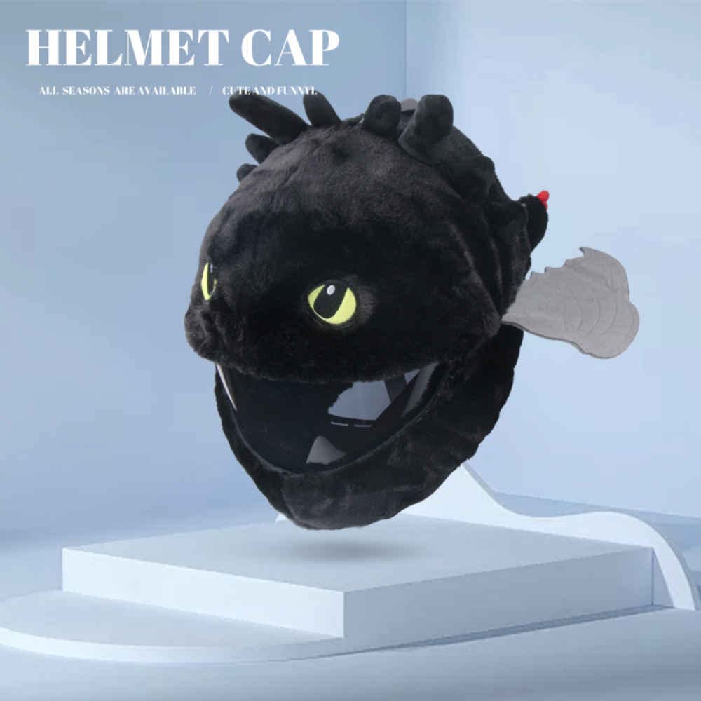 Motorradhelm Plüsch-Helmschutzhülle Motorcycle Helmet Cover lustige Cartoon Helm Überzüge Cartoon-Form Vollgesichtsabdeckungen für personalisierte Helme Partygeschenk,9