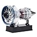 DM122 Metal Turbofan Engine Model Kit That Works, 170Parts 1:20 Scale All-Metal Jet Engine Model with Transparent Cover, STEM Educational Assembly Kit, Desk Decoration Gift