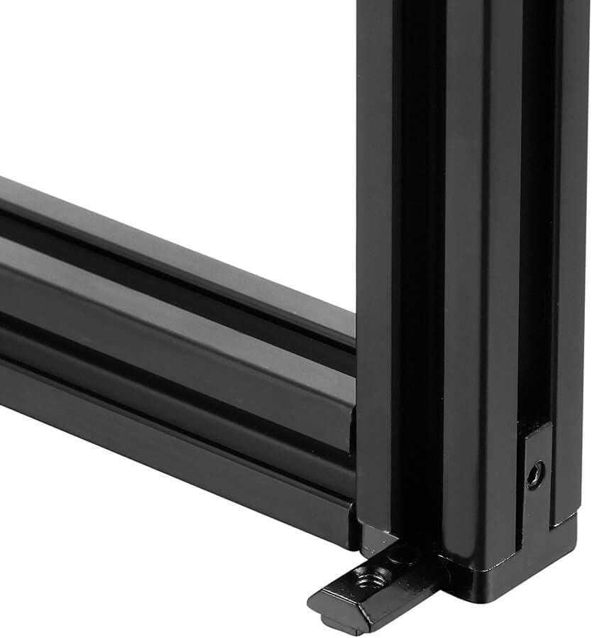 8Sets 3-Way End Corner Bracket Solid Connectors for 2020 Series 6mm Slot Aluminum Profile Accessories(Black)