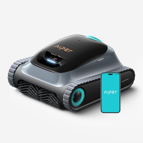 Image of (2026 Upgrade) (Renewed) Aiper Scuba S1 Robotic Pool Cleaner,270 Min Runtime, Floor /Wall /Waterline /Shallow Area Cleaning, Ultra-fine Filter, Smarter Navigation, App Support-Deep Gray