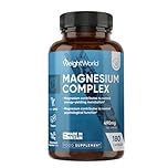 Magnesium Glycinate 4-in-1 Complex - 400mg Elemental Magnesium - 180 Vegan Capsules (3 Months Supply) - 1700mg as Citrate, Bisglycinate, Taurate & Malate - Added 90mg Leucine - Made in the UK