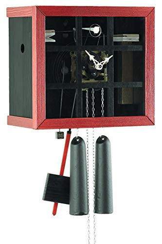 von Eble Uhren-Park Kuckucksuhr Original Schwarzwälder Kuckuckuhr Echtholz mechanisches 8-Tage Laufwerk NEU VDs Zertifikat Romba -Window Red Black 27cm- FV35-2/3 Cover