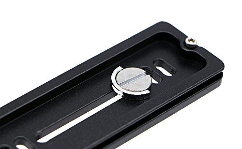 HITHUT PU-120 120mm Universal Quick Release QR Plate with D-Ring Screw for Tripod Monopod Ball Head DSLR Camera, Arca-Swiss Compatible