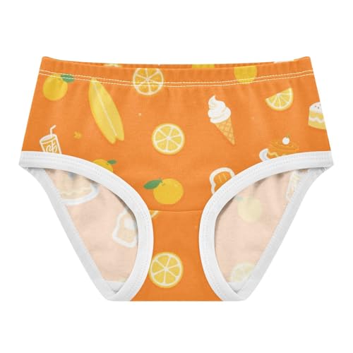 Girls' Underwear Orange Ice Cream Toddle Brief Panties 2-8 Years 20300741