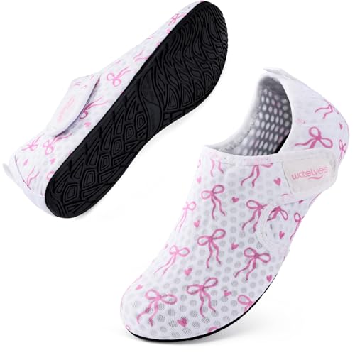 Image of WateLves Water Shoes for Women Men Swim Beach Aqua Socks Quick Dry Barefoot House Slippers Travel Shoes with Adjustable Magic Tape for Pool Diving Boating Yoga Surf