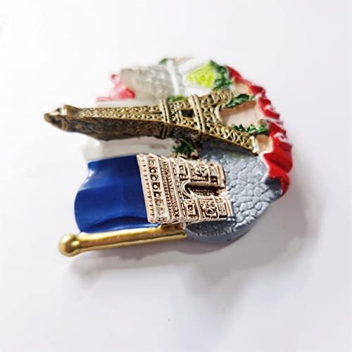 Paris France 3D Landmark Fridge Magnet Souvenir Gift Resin Handmade Paris Fridge Magnet Home & Kitchen Decoration Collection