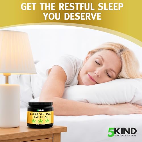 5Kind Extra Strong Hemp Cream 500Ml - High Strength Hemp Oil And Arnica Cream - For Massaging Joints & Muscles, Lower Back, Feet, Knees, Neck & Shoulders - Rich In Natural Extracts - 9