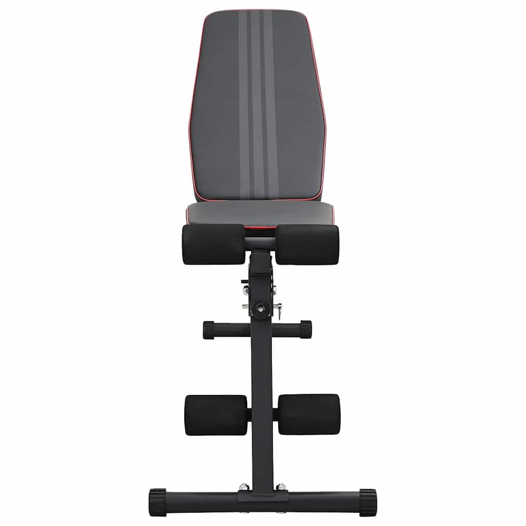 Banc de Musculation Réglable Noir 131 x 41 x 110 cm, Pliable avec Cadre en Acier Enduit de Poudre pour Développé Couché et Abdos, Idéal pour Salle de Sport à Domicile